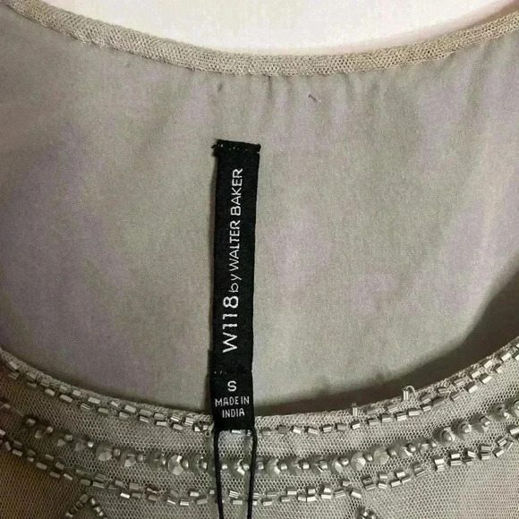 BNWT W118 Grey Beaded Dress  by Walter Baker Size Small - Picture 2 of 9